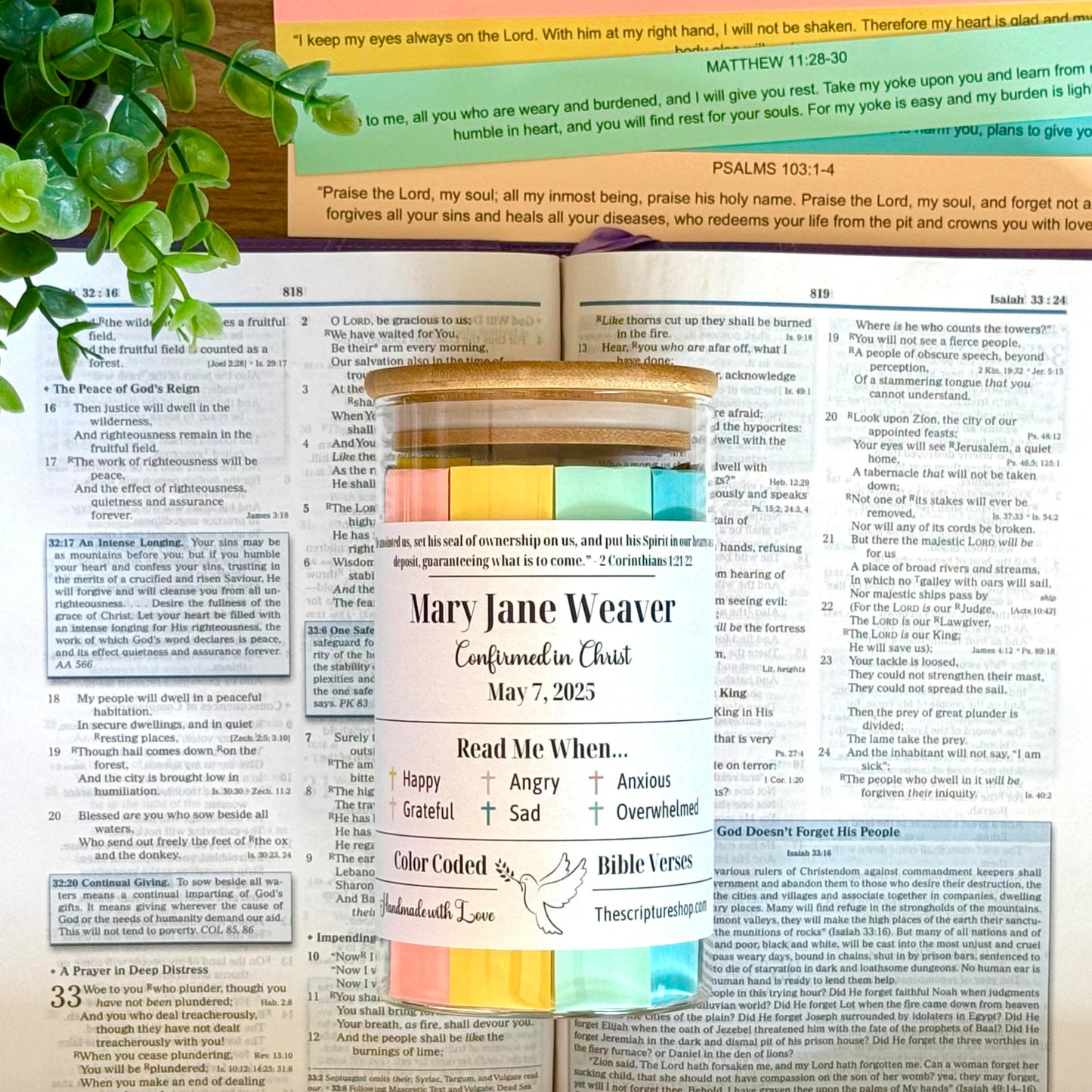 Bible Verse Jar for Confirmation - Read Me When Jar