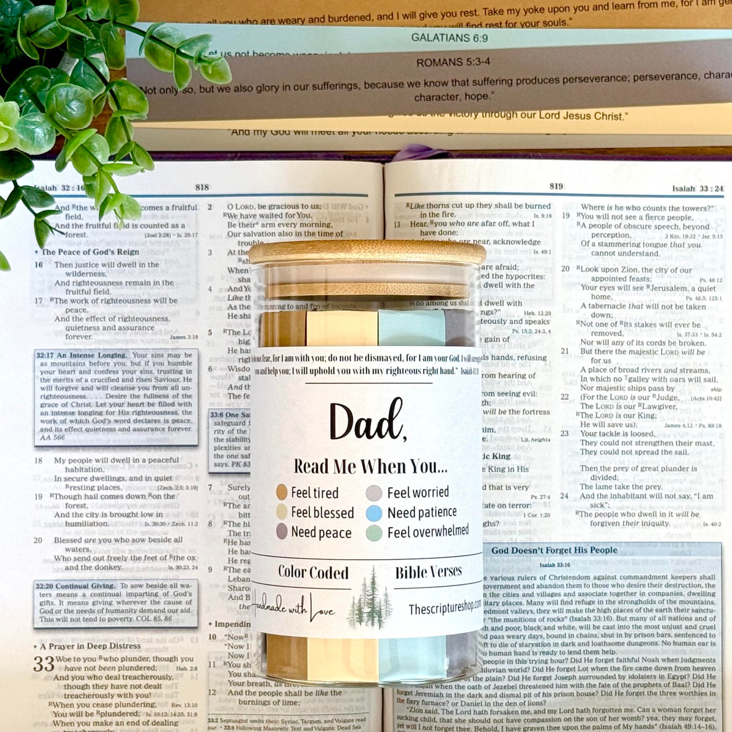 Bible Verse Jar for Dads - Read Me When Jar