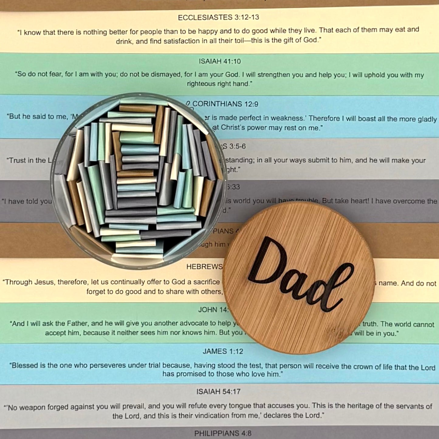 Bible Verse Jar for Dads - Read Me When Jar