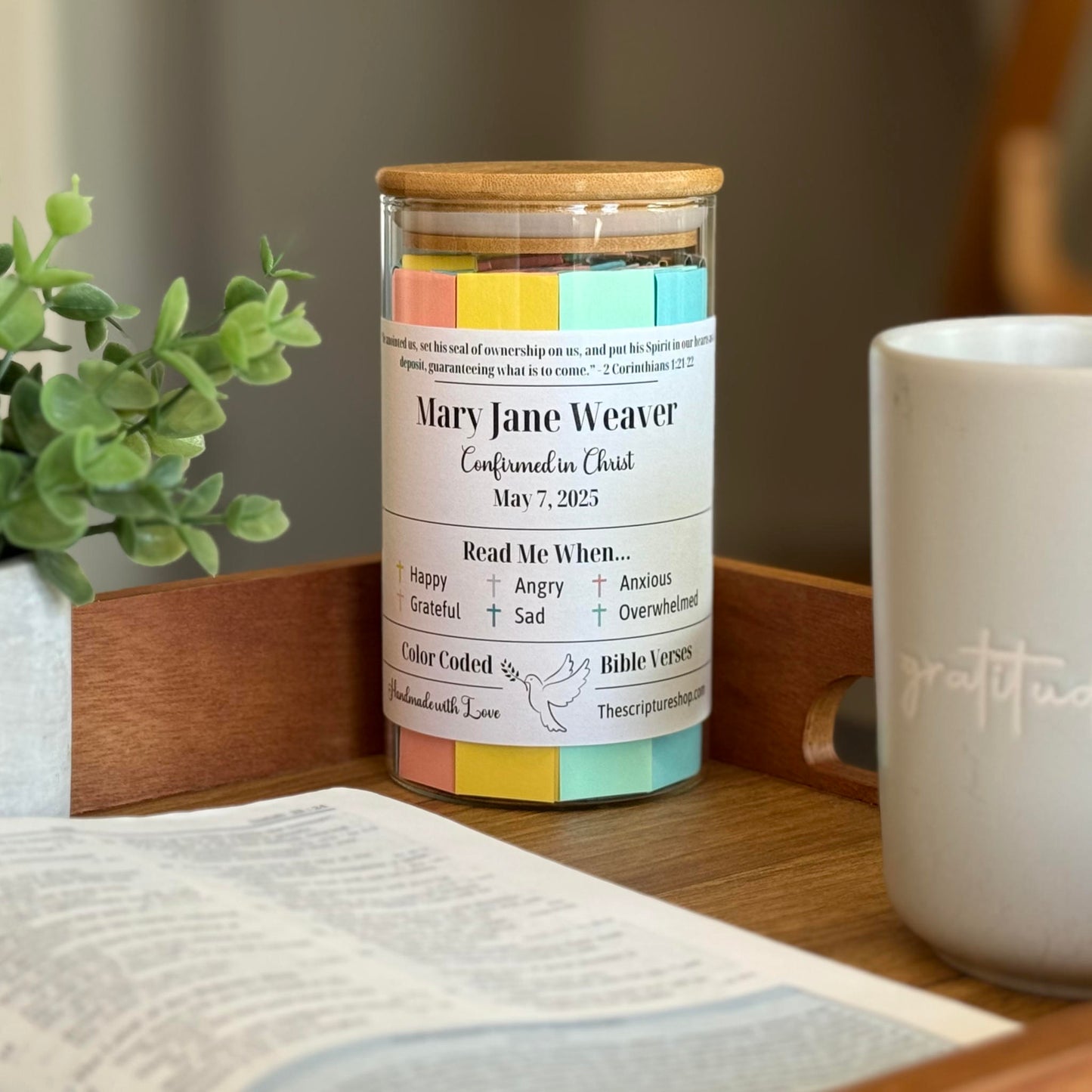 Bible Verse Jar for Confirmation - Read Me When Jar