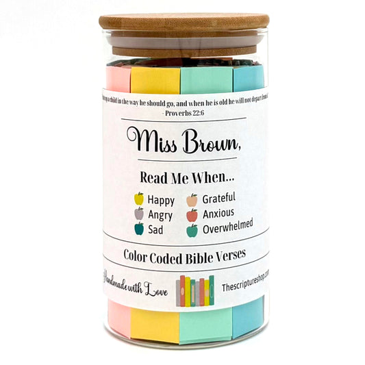Bible Verse Jar for Teachers - Read Me When Jar