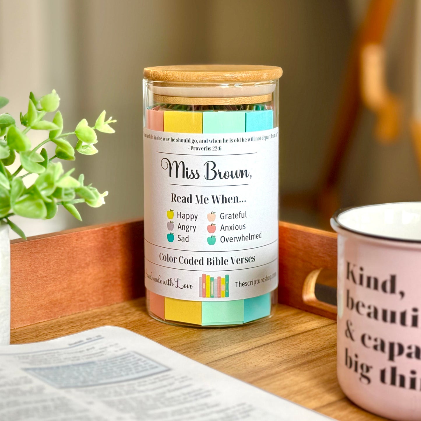 Bible Verse Jar for Teachers - Read Me When Jar