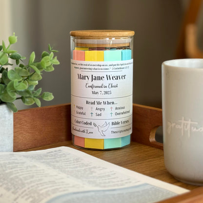 Bible Verse Jar for Confirmation - Read Me When Jar